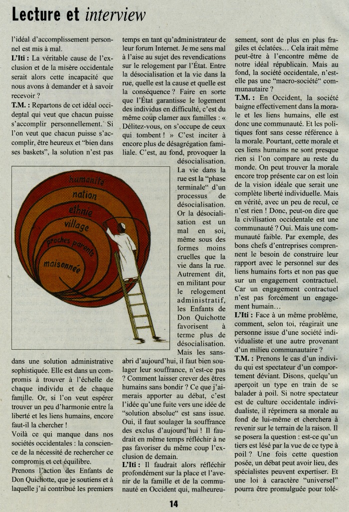L'Itinérant n° 765, lecture et interview de l'auteur de "Moins occidental", page 4
