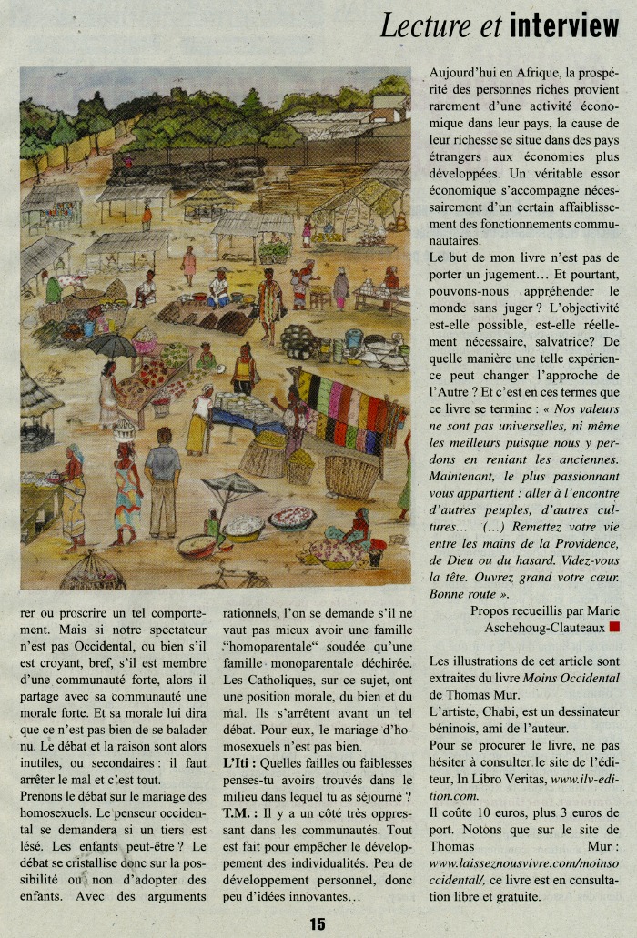 L'Itinérant n° 765, lecture et interview de l'auteur de "Moins occidental", page 5